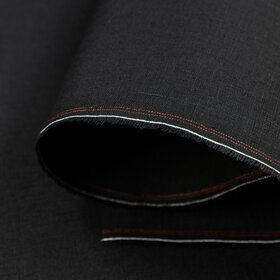 Black collar canvas in 100% linen