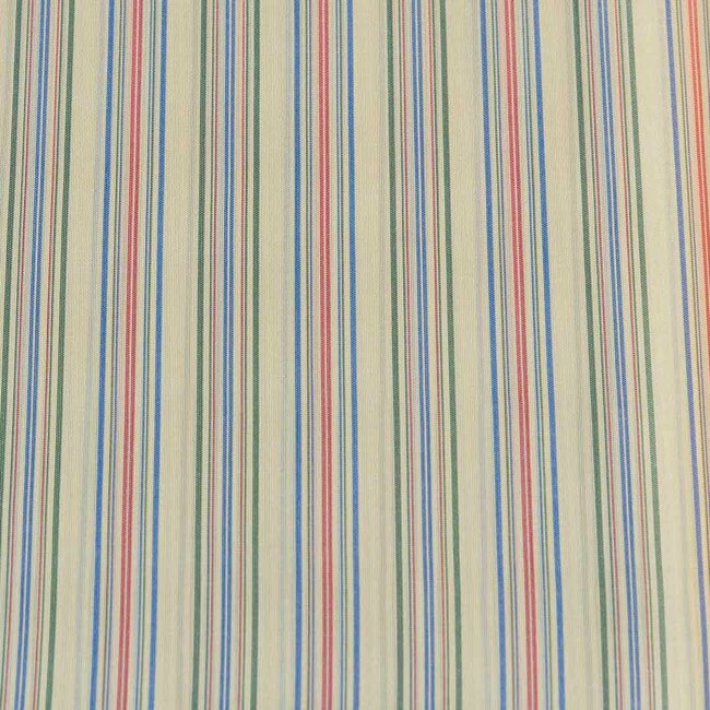 Sleeve lining - blue, red, green stripe on ecru