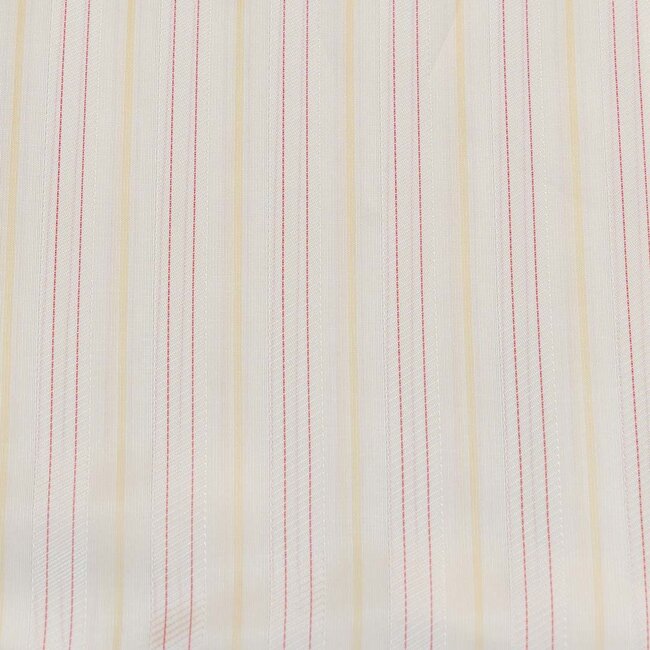Sleeve lining - yellow and red stripes on ecru