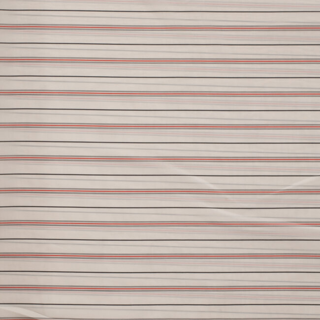 Sleeve lining 100% Cupro - red on black stripe