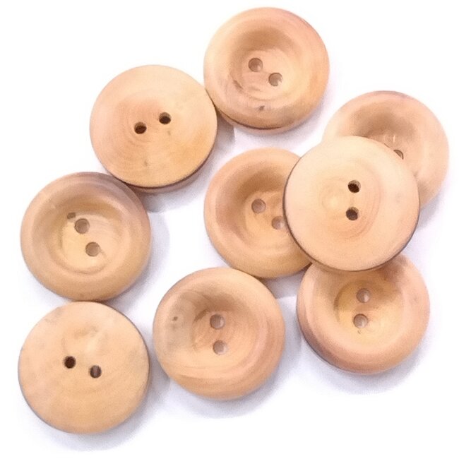 Boxwood button for coat 24 mm two holes