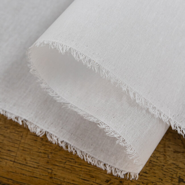 50cm White interlining for cuffs and shirts collars in 100% cotton