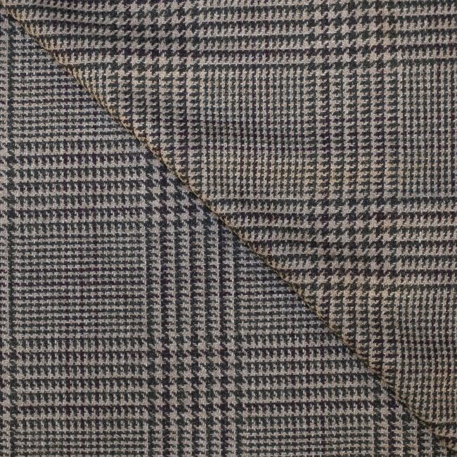 Cloth Ermenegildo Zegna - Prince of Wales brow, green and beige