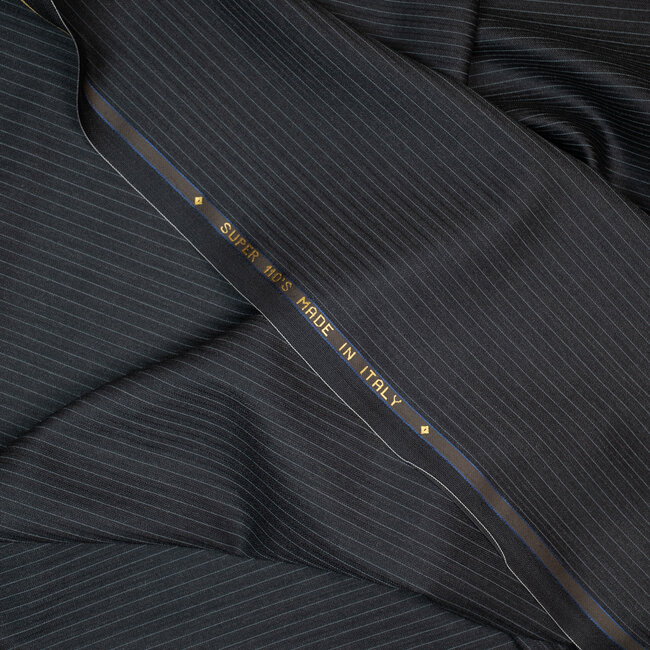 Perennial - Super 110's dark grey pinstripes