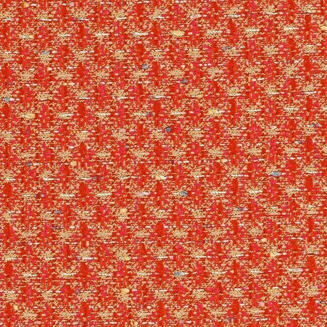 Beige tweed enhanced with medium red threads. Marked yet harmonious contrast.