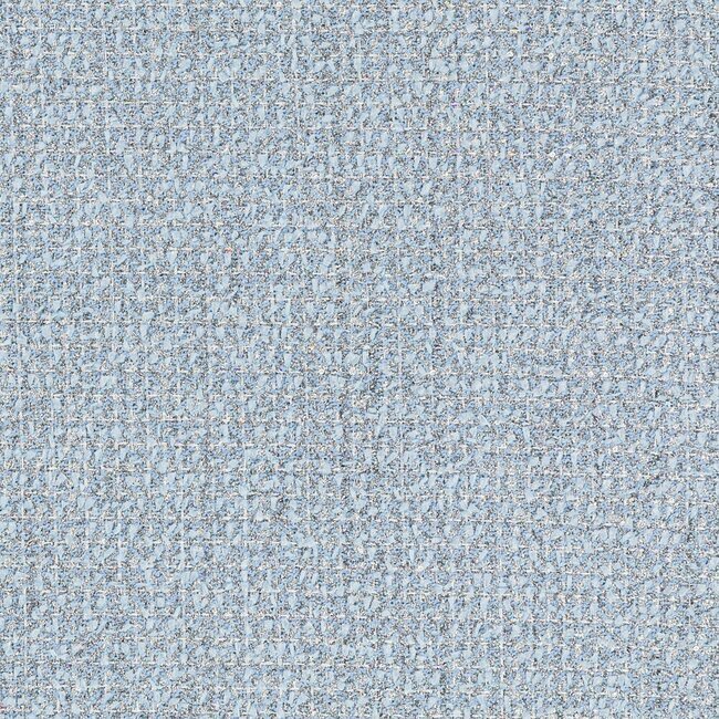 Azure blue tweed sprinkled with highly visible silver threads. Luminous effect.