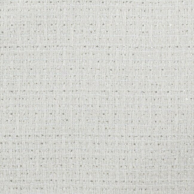 Dense ivory white tweed, shiny thanks to metallic threads. Ideal for ceremonies.