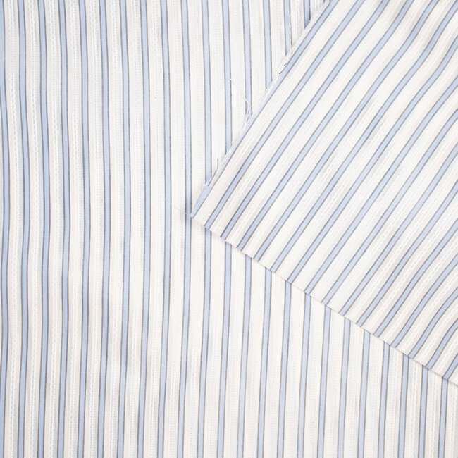 Sleeve lining - blue, red, green stripe on ecru