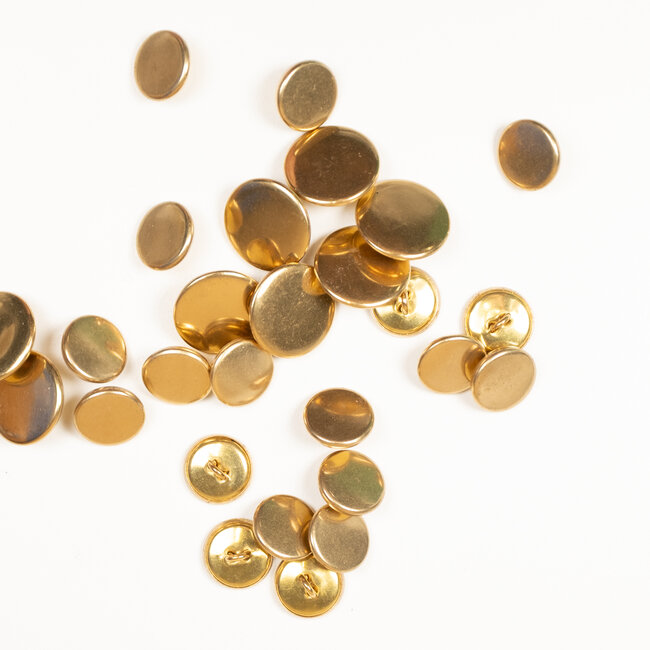 15mm Shiny gold-tone blazer button