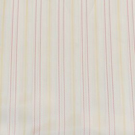 Sleeve lining - yellow and red stripes on ecru