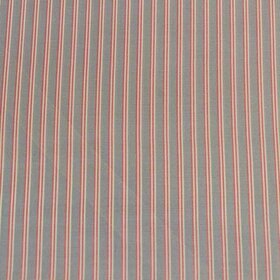 Sleeve lining - red and ecru stripe on grey