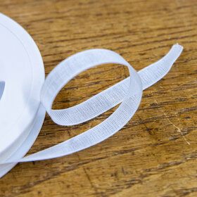 White cotton stay tape, 10 mm &times; 20 m