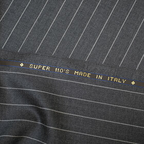 Perennial - Super 110's grey pinstripes