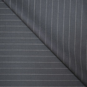 FINTES - Super 150's dark grey with pinstripes