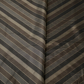 Sleeve lining - brown stripes with blue and black lines