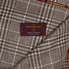 Cloth Ermenegildo Zegna - Trofeo Prince of Wales brown and beige