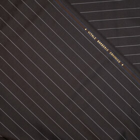 Perennial - Super 110's brown with pinstripes