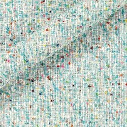 Solid aqua tweed (bluish green) with a dense twill weave and slight mottled effect.