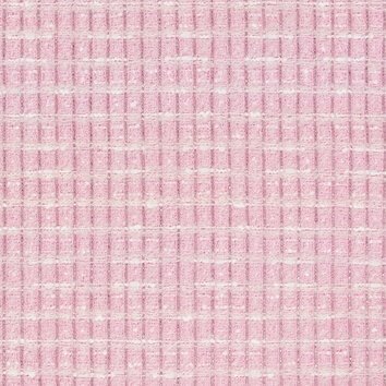 Pale pink and white tweed with a grid pattern, offering a romantic and soft look.