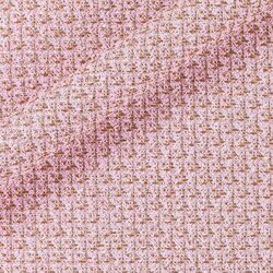 Powder pink tweed enhanced with golden threads. Bright and feminine weave.