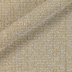 Light blue tweed adorned with golden threads for a subtle sheen.