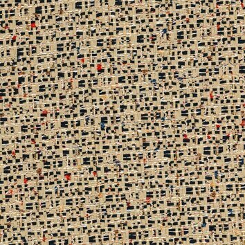 Neutral beige tweed enhanced with blue touches and discreet metallic fibres.