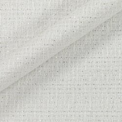 Dense ivory white tweed, shiny thanks to metallic threads. Ideal for ceremonies.