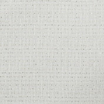 Dense ivory white tweed, shiny thanks to metallic threads. Ideal for ceremonies.