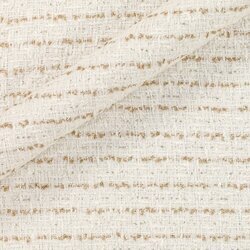 Pure white tweed with a uniform and refined texture. Discreetly metallic threads.