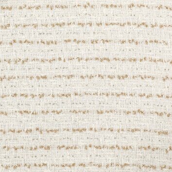 Pure white tweed with a uniform and refined texture. Discreetly metallic threads.