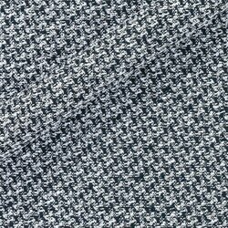 Black and white tweed with a houndstooth pattern. Tight and graphic weave.