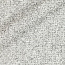 White tweed adorned with silver threads, rich and shiny texture.