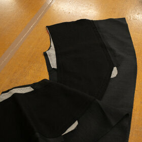 Pre-assembled full canvas black for jacket T58/60