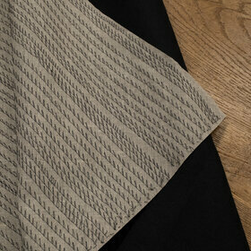 Undercollar melton-linen black strip