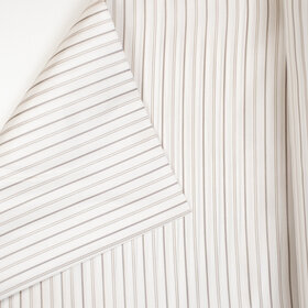 Sleeve lining - off white with a grey and beige stripe