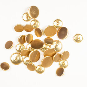 15mm blazer buttons, brushed gold-tone finish