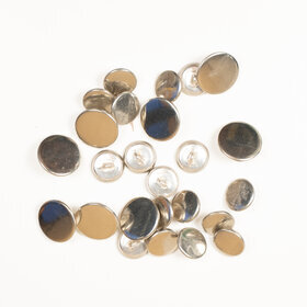 20mm blazer button, shiny nickel finish
